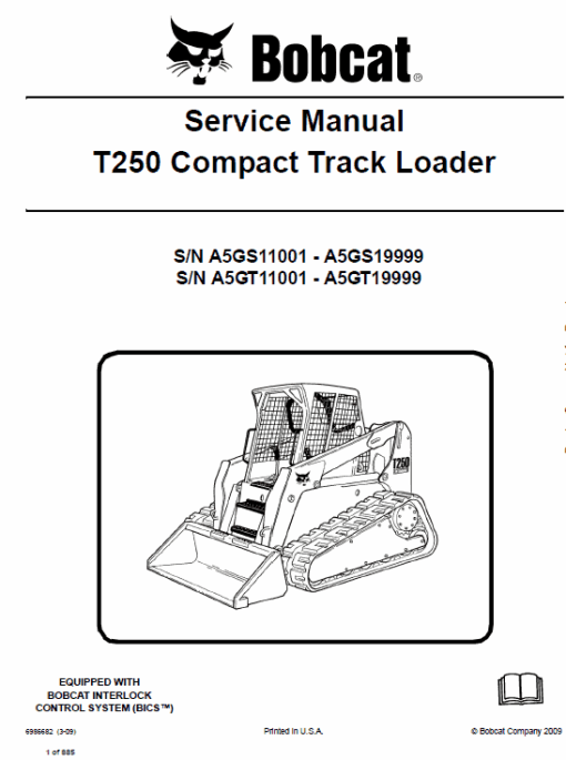 Bobcat T250 Loader Service Manual - Image 3