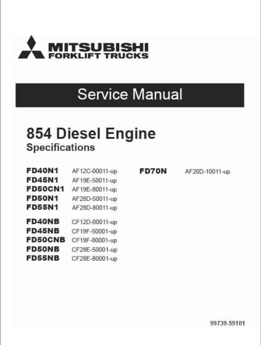 Mitsubishi FD70M Forklift Lift Truck Service Manual - Image 3