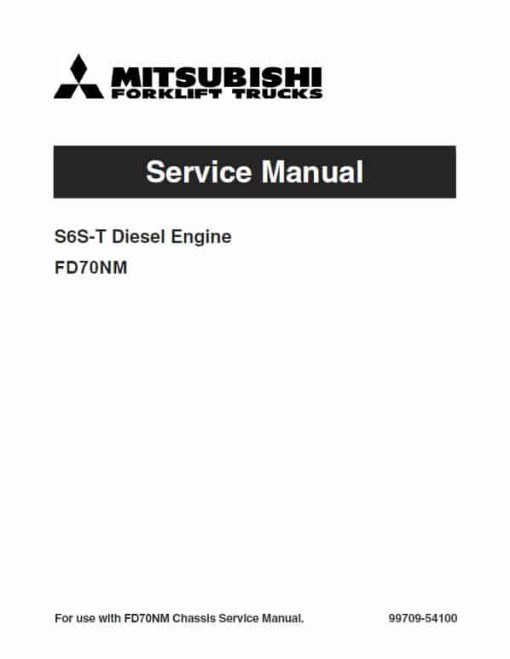 Mitsubishi FD70NM Forklift Lift Truck Service Manual - Image 3