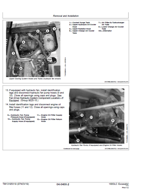 John Deere 180GLC Excavator Repair Technical Manual (PIN: 1F9180GX_ _D020001- ) - Image 3