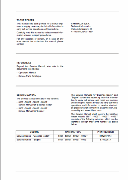 Case 580T, 580ST, 590ST, 690ST Backhoe Loader Service Manual - Image 3