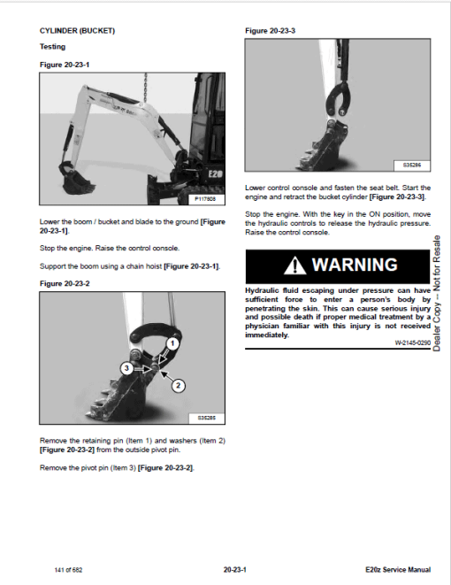 Bobcat E20Z Excavator Repair Service Manual - Image 3