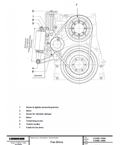 Liebherr Diesel Engine D9306 9308 9406 9408 Service Manual TM-1831 & TM-2224 - Image 4