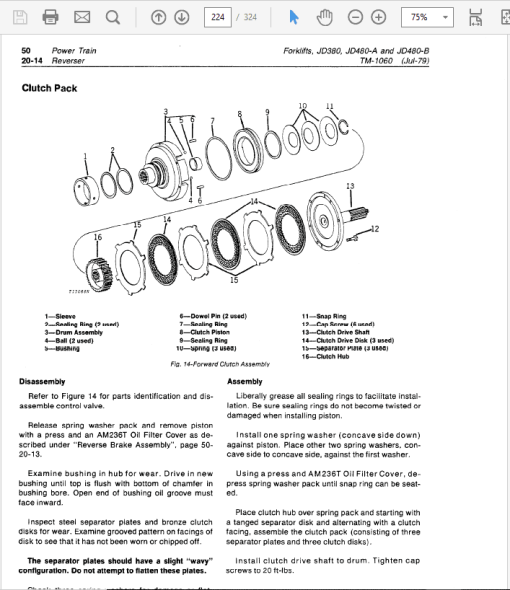 John Deere 380, 480A, 480B Forklift Technical Manual (TM1060) - Image 4