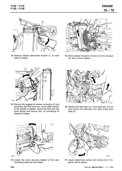 Fiat F100, F110, F120, F130 Tractor Workshop Service Manual - Image 3