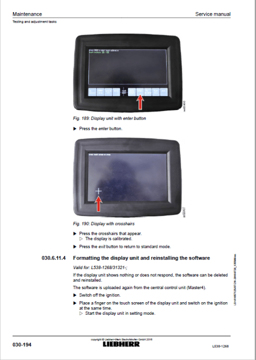 Liebherr L538 Type 1268 Wheel Loader Service Manual - Image 3