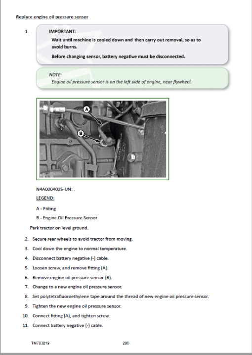 John Deere 3045B, 3050B Tractors Repair Technical Manual - Image 3