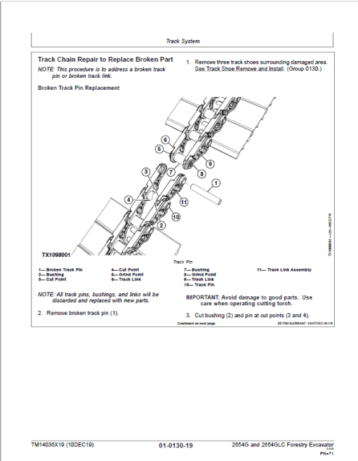 John Deere 2654G, 2654GLC Swing Excavator Repair Manual (S.N C260001 - & D260001 - ) - Image 3