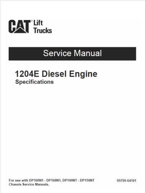 CAT DP100N1, DP120N1, DP135N1, DP150N1, DP160N1 Forklift Service Manual - Image 3