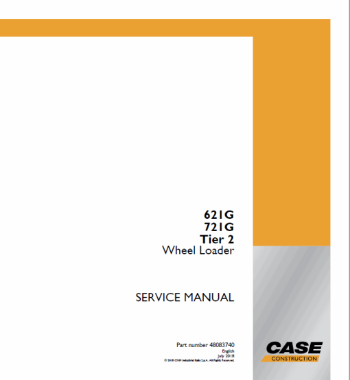 Case 621G, 721G Wheel Loader Service Manual - Image 3