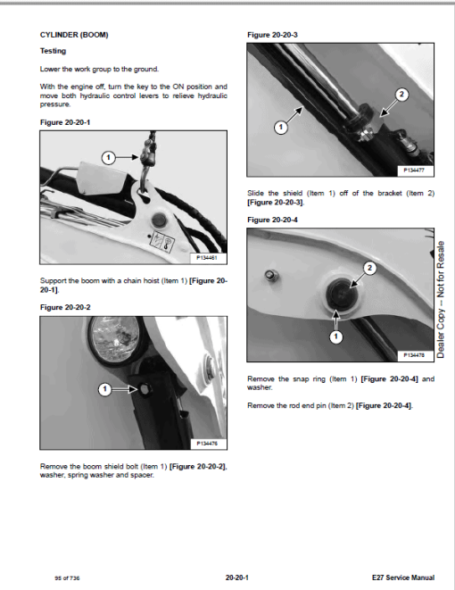 Bobcat E27 Excavator Repair Service Manual - Image 3