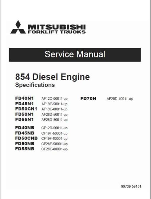 Mitsubishi FG40NB, FG45NB, FG50CNB, FG50NB, FG55NB Forklift Service Manual - Image 3