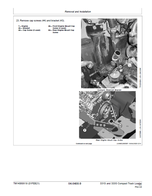 John Deere 331G, 333G Compact Track Loader Technical Manual (S.N E314413 - ) - Image 3