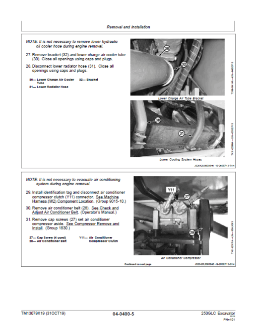 John Deere 250GLC Excavator Repair Technical Manual (PIN: 1F9250GX_ C608001 & D608001- ) - Image 3