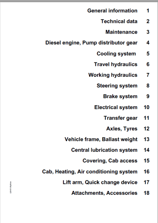 Liebherr L544, L554, L564, L574, L580 Wheel Loader Service Manual - Image 2