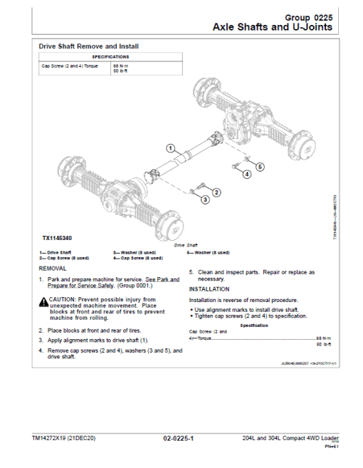 John Deere 204L, 304L 4WD Loader Technical Manual (S.N after B040073 -) - Image 3