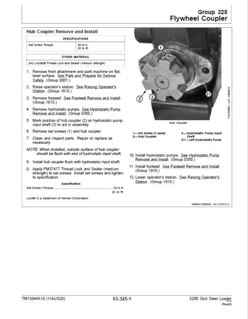 John Deere 326E SkidSteer Loader Technical Manual (EH Controls - SN after J247388) - Image 3