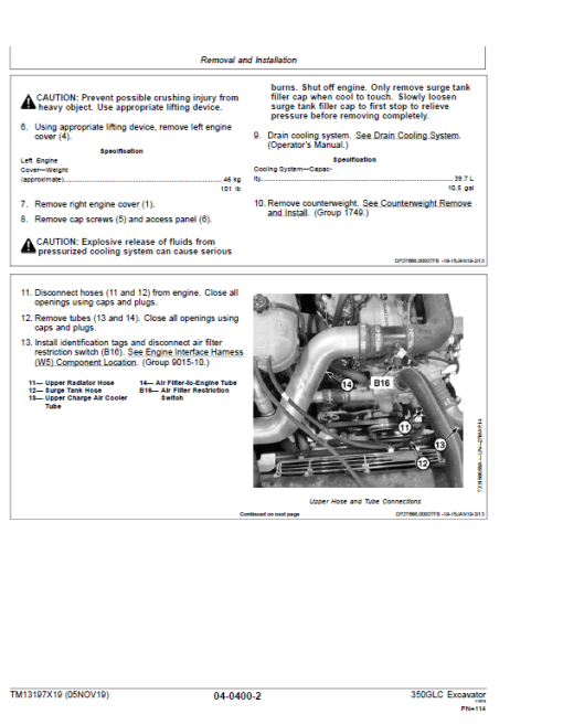 John Deere 350GLC Excavator Repair Technical Manual (PIN: 1F9350GX_C808001 & D808001 - ) - Image 3