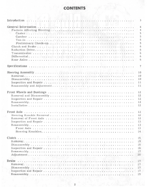 Cub Cadet Original Tractor Chassis and Engine Service Manual - Image 2