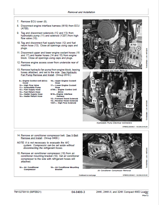 John Deere 244K, 244K-II, 324K Compact 4WD Loader Technical Manual ( S.N B034182 - ) - Image 3