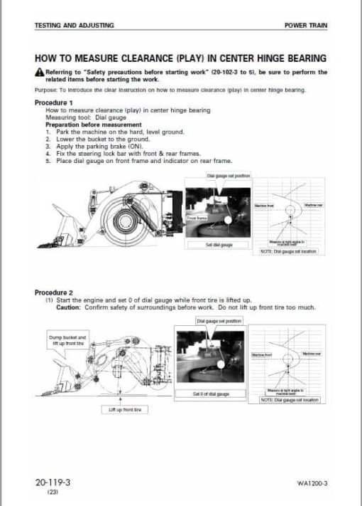 Komatsu WA1200-3 Wheel Loader Service Manual - Image 3