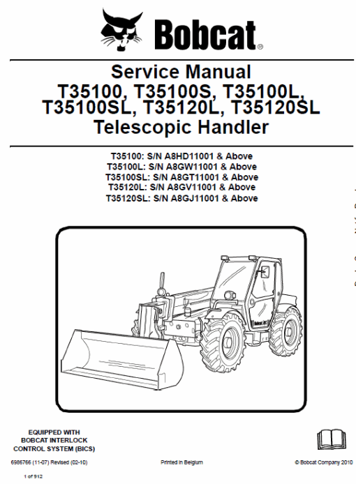 Bobcat T35100, T35100S, T35100L, T35100SL, T35120L, T35120SL Telescopic Manual - Image 7