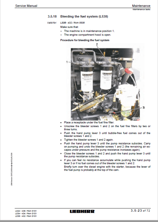 Liebherr L524, L534, L538 Wheel Loader Service Manual - Image 5