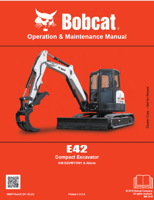 Bobcat E42 Excavator Repair Service Manual - Image 2