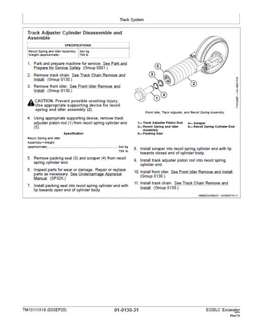 John Deere E330LC Excavator Repair Technical Manual (S.N after C600002 & D600025- ) - Image 3