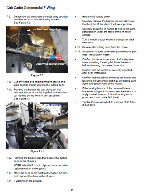 Cub Cadet Z-Wing Series Service Manual - Image 3