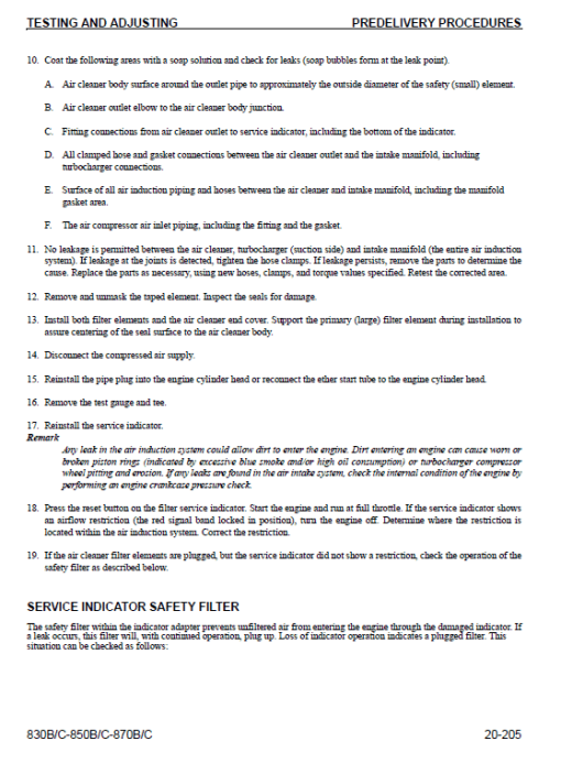 Komatsu 830B, 850B, 870B Motor Grader Service Manual - Image 3