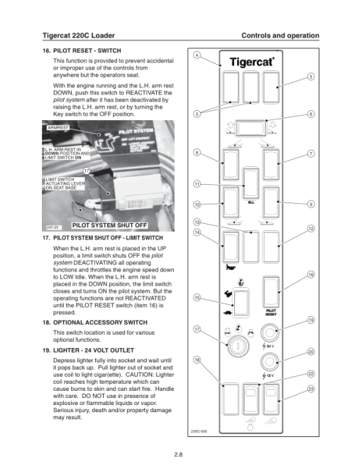 Tigercat 220C Loader Repair Service Manual (2200501 - 2200600) - Image 5