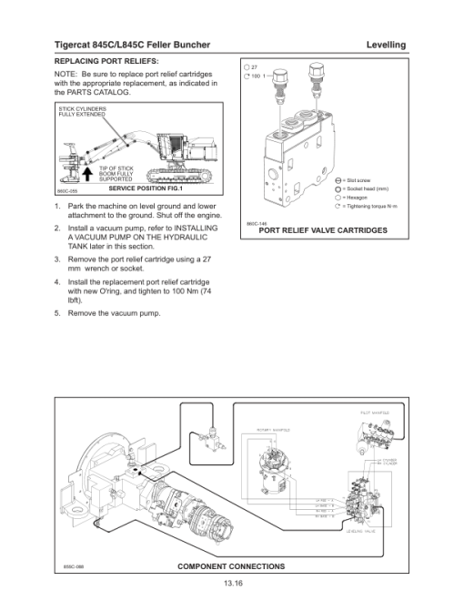 Tigercat 845C, L845C Feller Buncher Repair Service Manual - Image 5