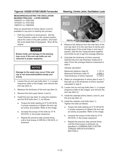 Tigercat 1055B, 1075B, 1085B Forwarder Repair Service Manual - Image 4