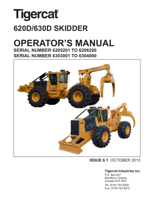 Tigercat 620D, 630D Skidder Repair Service Manual - Image 2