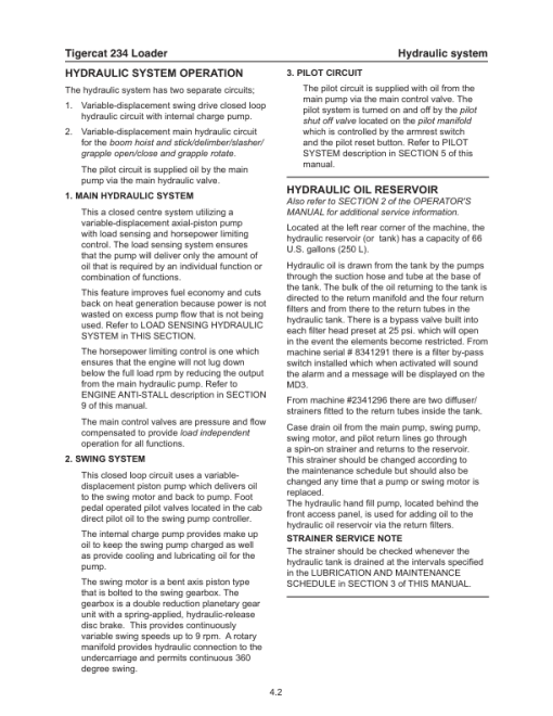 Tigercat 234 Loader Repair Service Manual - Image 3