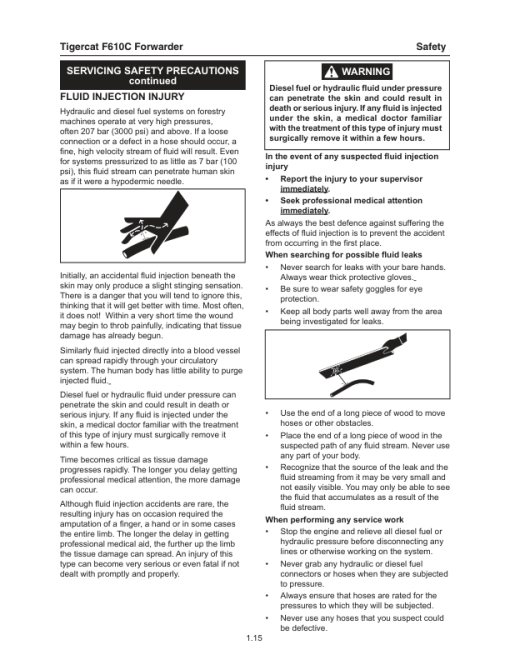 Tigercat F610C Forwarder Operators Manual - Image 3