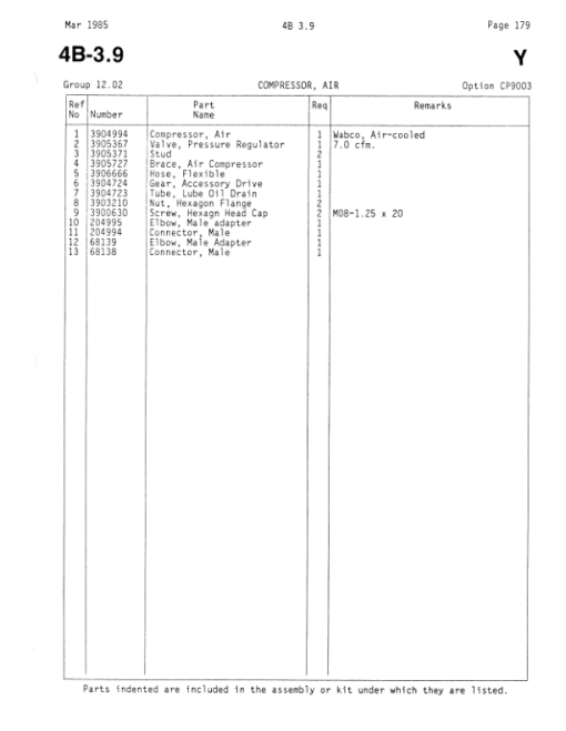 John Deere 4B3.9, 4BT3.9, 4BTA3.9 Cummins Engines Parts Catalog Manual - 3822007-03 - Image 2