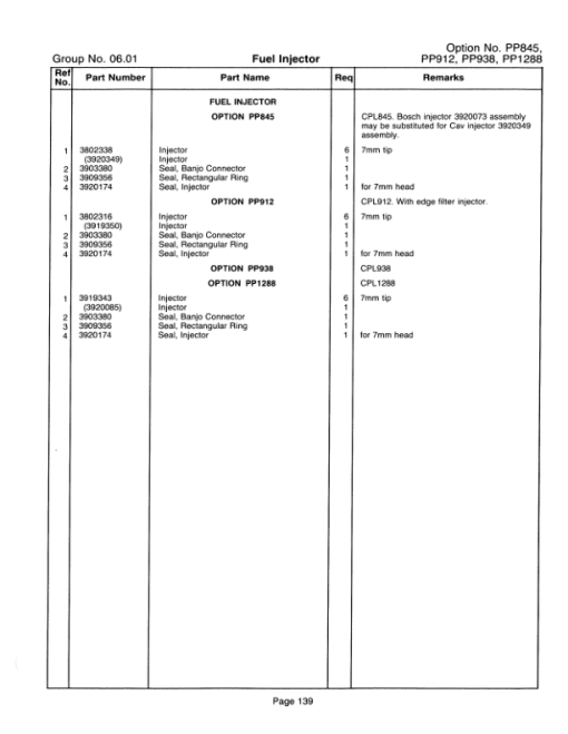 John Deere 6B, 6BT, 6BTA5.9 Series Cummins Engines Parts Catalog Manual - Image 2