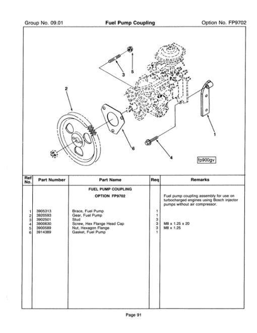 John Deere 6B, 6BT, 6BTA5.9 Series Cummins Engines Parts Catalog Manual - Image 4