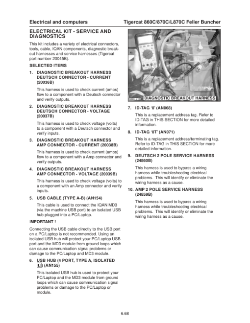 Tigercat 860C, 870C, L870C Feller Buncher Repair Service Manual - Image 3