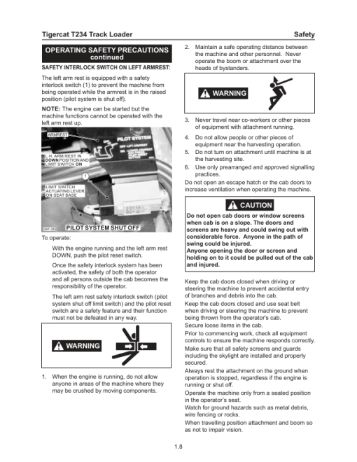 Tigercat T234 Loader Repair Service Manual - Image 4