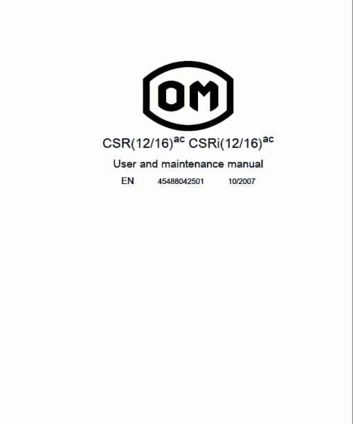 OM PIMESPO FIAT CSR, TLR, CSRi, TSR, CSR12ac, CSR16ac Workshop Repair Manual - Image 4