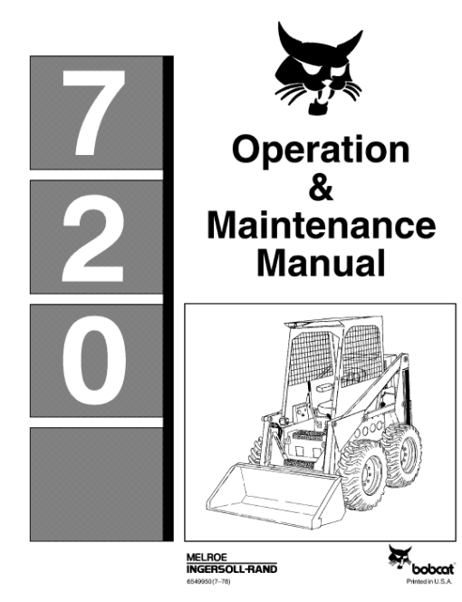 Bobcat 700, 720, 721 and 722 Skid-Steer Loader Service Manual - Image 3