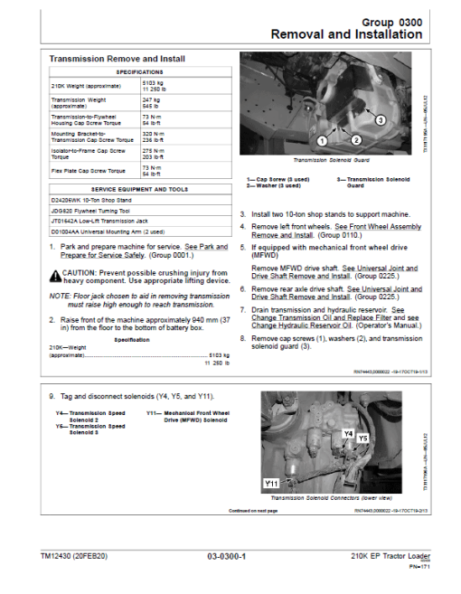 John Deere 210K EP Tractor Loader Repair Technical Manual (S.N after G891000 -) - Image 4