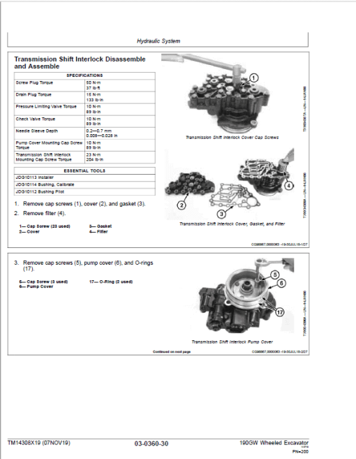 John Deere 190GW Wheeled Excavator Repair Technical Manual (S.N after F052002 -) - Image 4