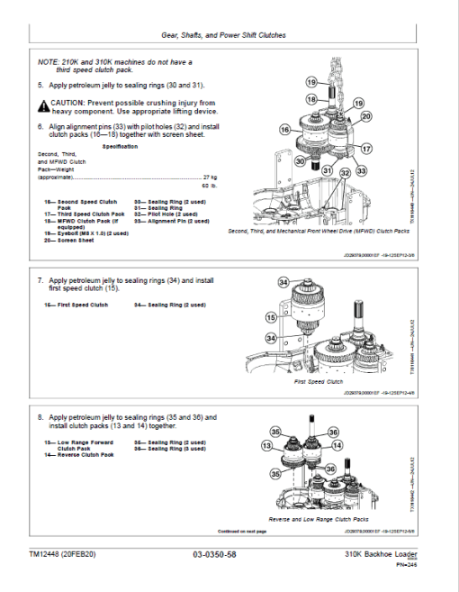 John Deere 310K Backhoe Loader Repair Technical Manual (S.N after C219607 & D219607 - ) - Image 4