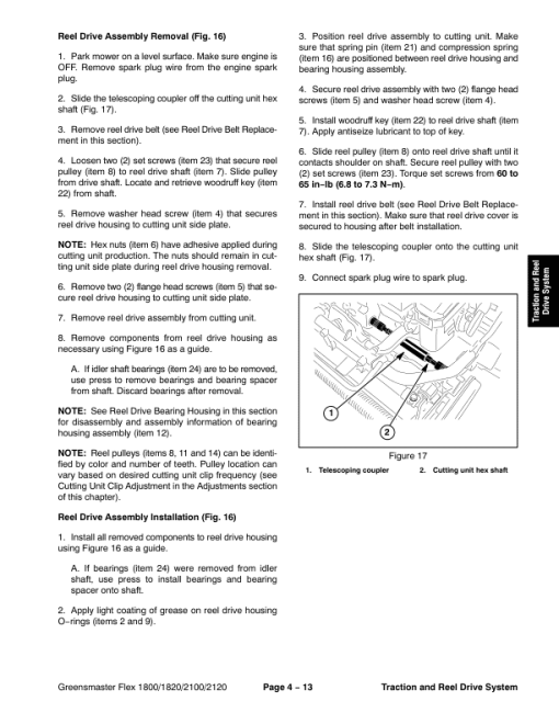 Toro Greensmaster Flex 1800, 1820, 2100, 2120 (Model 04041, 04040, 04044, 04045) Service Repair Manual - Image 4