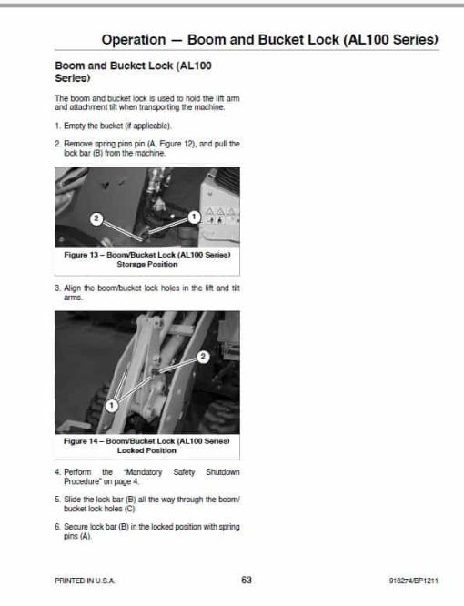 Gehl AL 140 Articulated Loader Repair Service Manual - Image 4