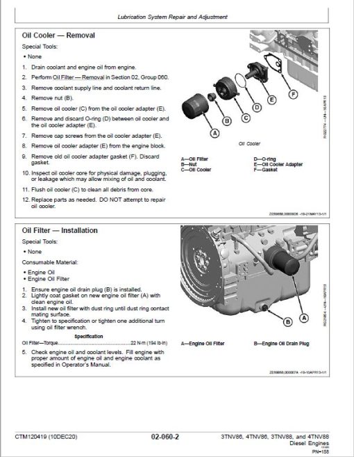 John Deere 3TNV86, 4TNV86, 3TNV88, 4TNV88 Diesel Engine Technical Manual (CTM120419) - Image 4